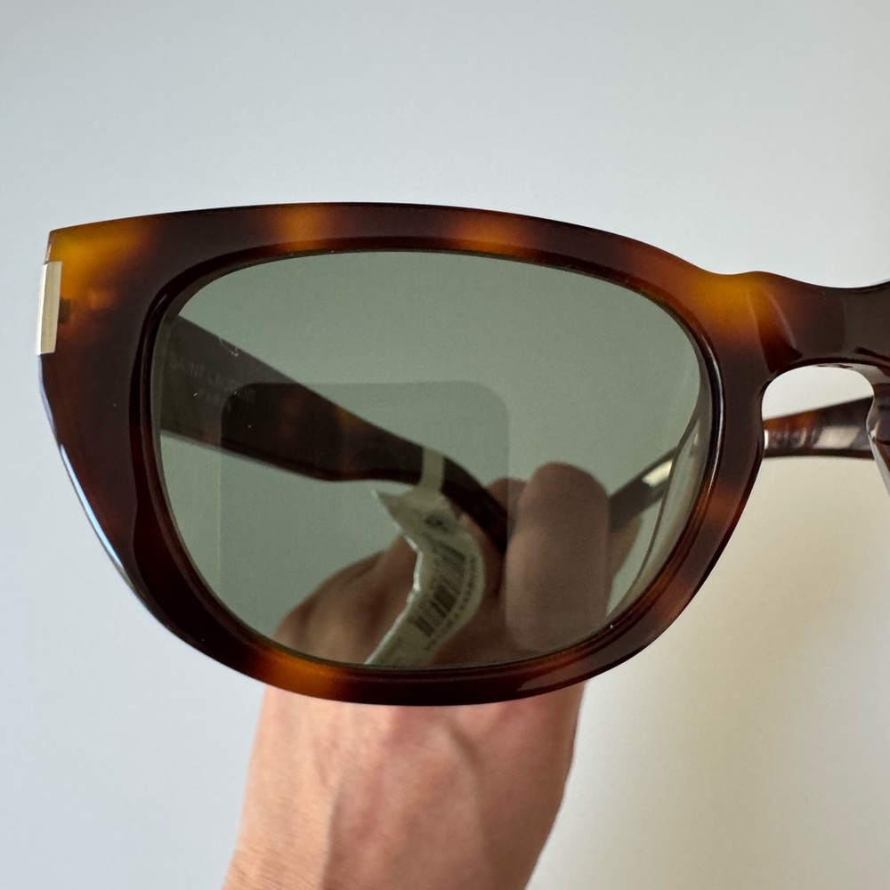 Saint Laurent SL 601 002 Rectangular Havana Green 51 mm-20-145 Unisex Sunglasses - Picture 10 of 16